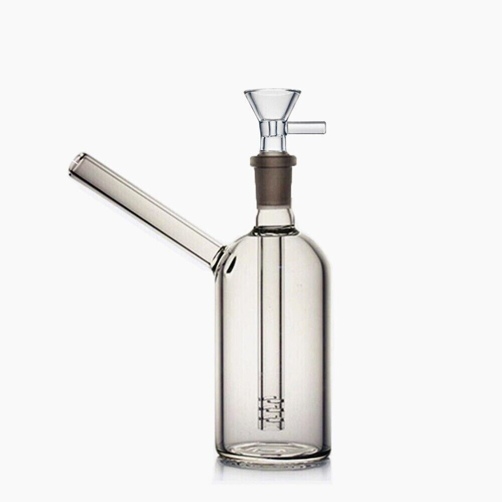 5inch Glass Water Bong Handmade Recycler Pipes Thick Clear Pipe Small Mini Bong