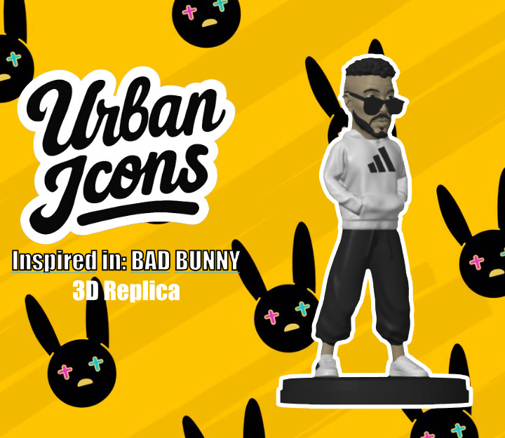 Bad Bunny Adidas Replica 4.5 inches tall (Urban Icons) Puerto Rico