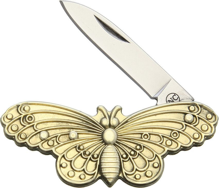 BUTTERFLY FIGURAL HANDLES NOVELTY KNIFE, 2 INCHES CLOSED, 1.38″ SS BLADE, NV318