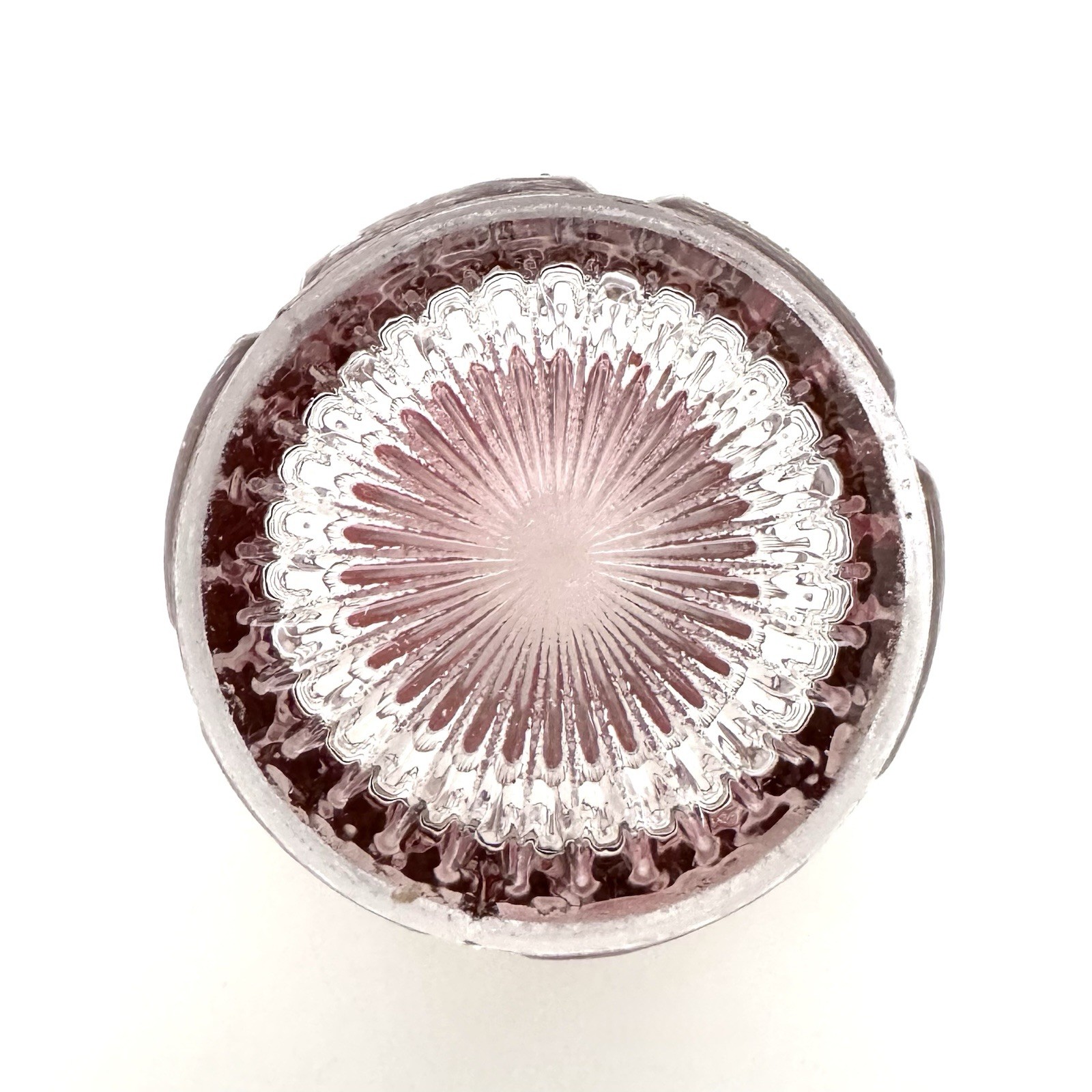 Antique 1906 Ruby Red Flash Glass Toothpick/Matchstick Holder Hand Etched