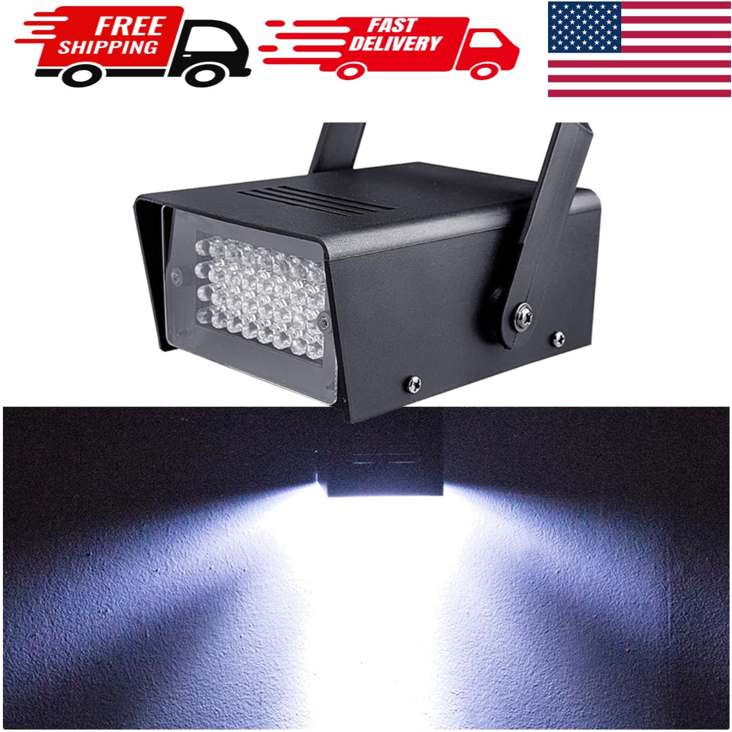 Energy-Efficient Mini Strobe Light with Adjustable Flash for Parties & Decor