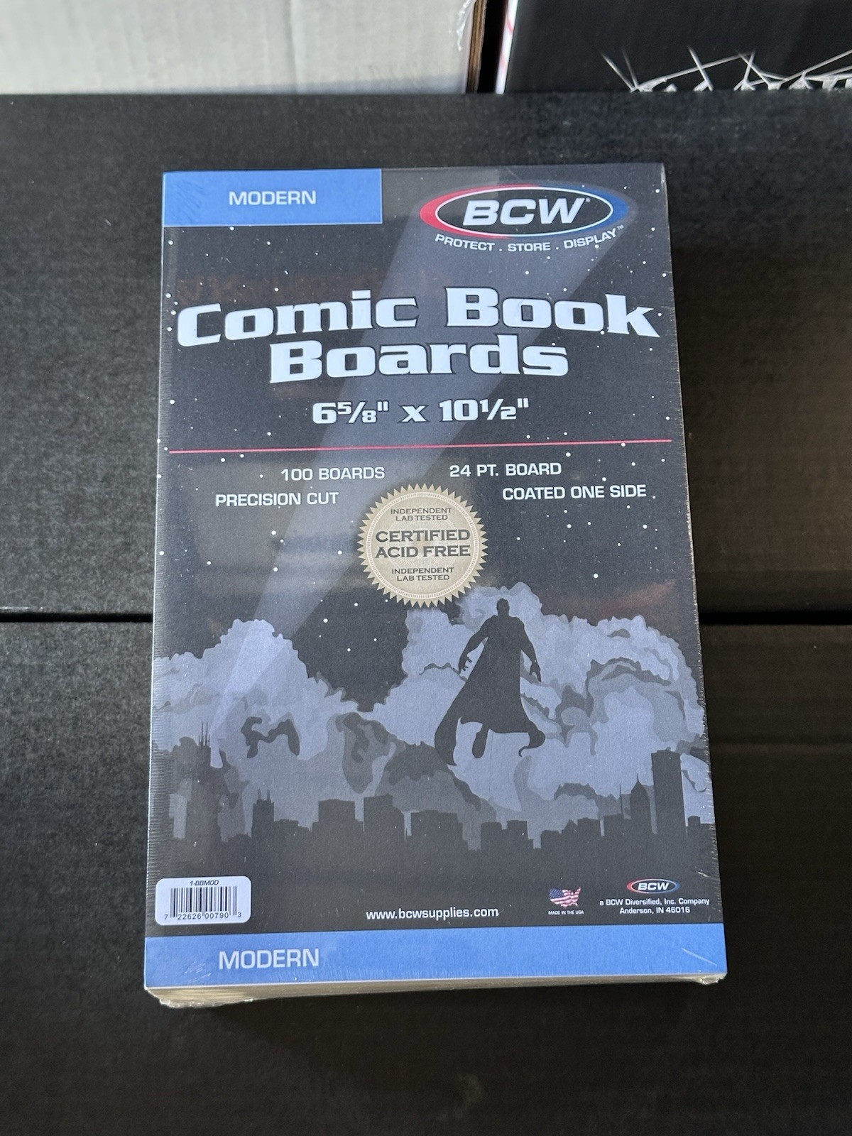 8 packs 800 – BCW Comic Book Boards Modern Current Size 6 5/8″