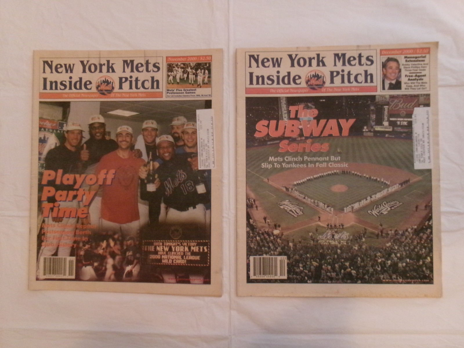 NY METS Inside Pitch Nov. & Dec. 2000, Playoff Party Time, The Subway Series