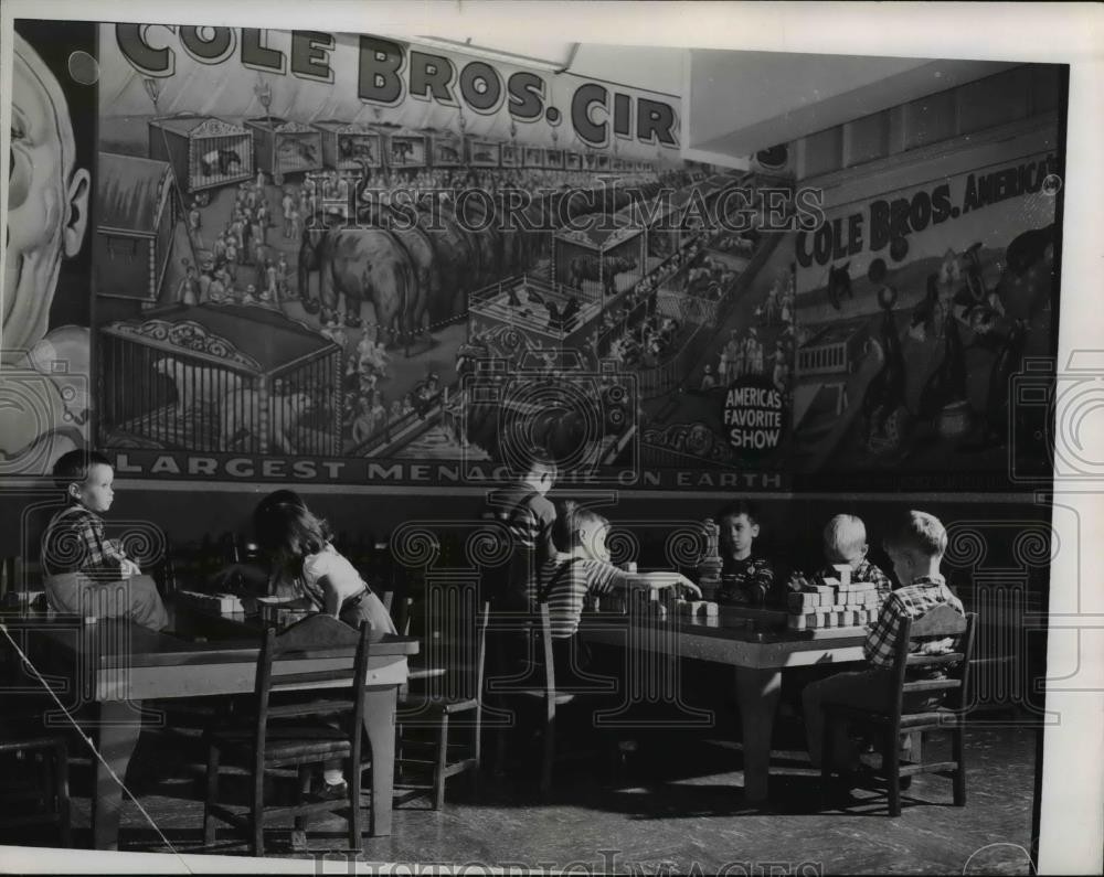 1951 Press Photo May Company playroom