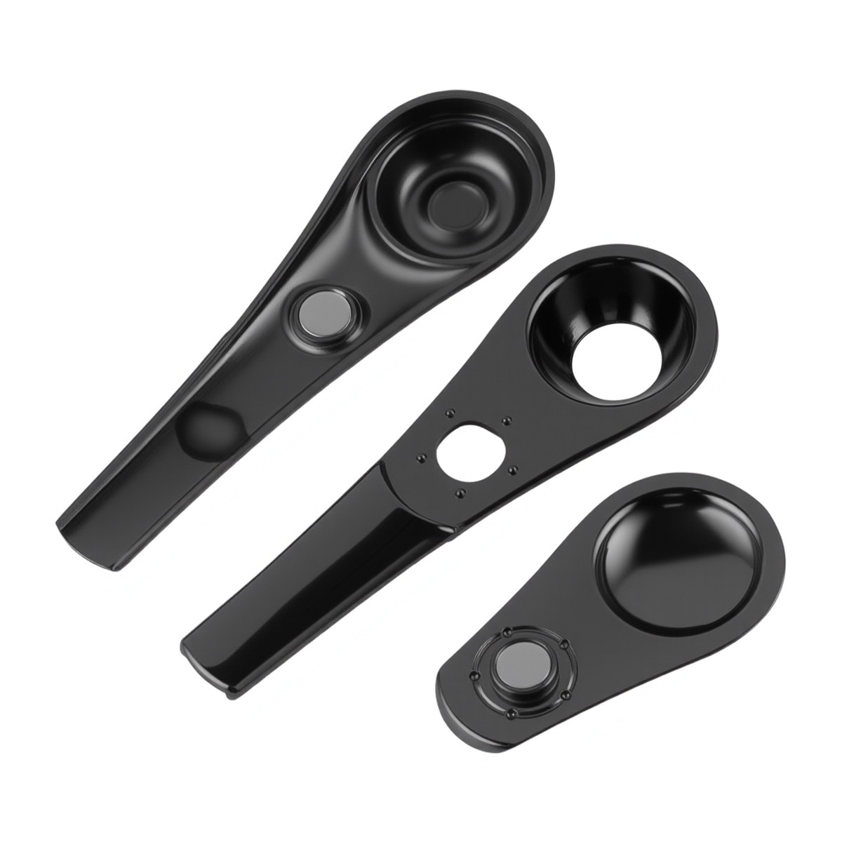 Zinc Alloy Smoking Pipe Set Detachable Easy Clean Black Gunmetal Artisan Design