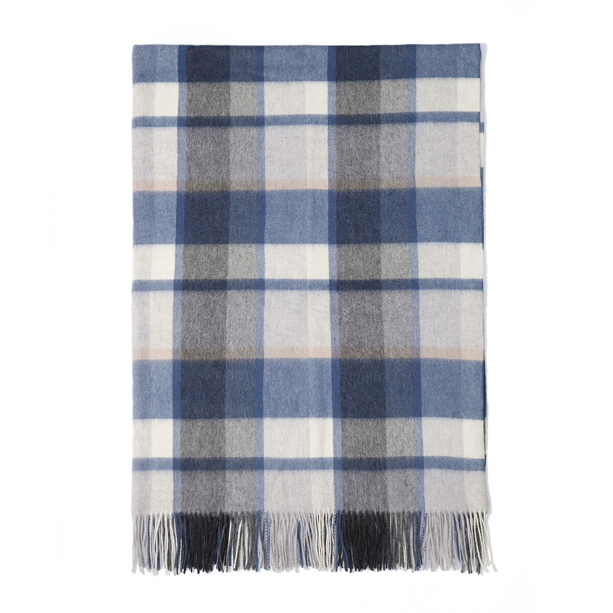 Organic Club Blue and Gray 100% Sheep Wool Throw Premium Quality Blanket 50×70″