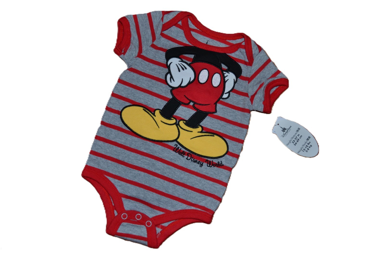 NEW Disney Parks WALT DISNEY WORLD Baby Bodysuit One-Piece Mickey Mouse 6 Months