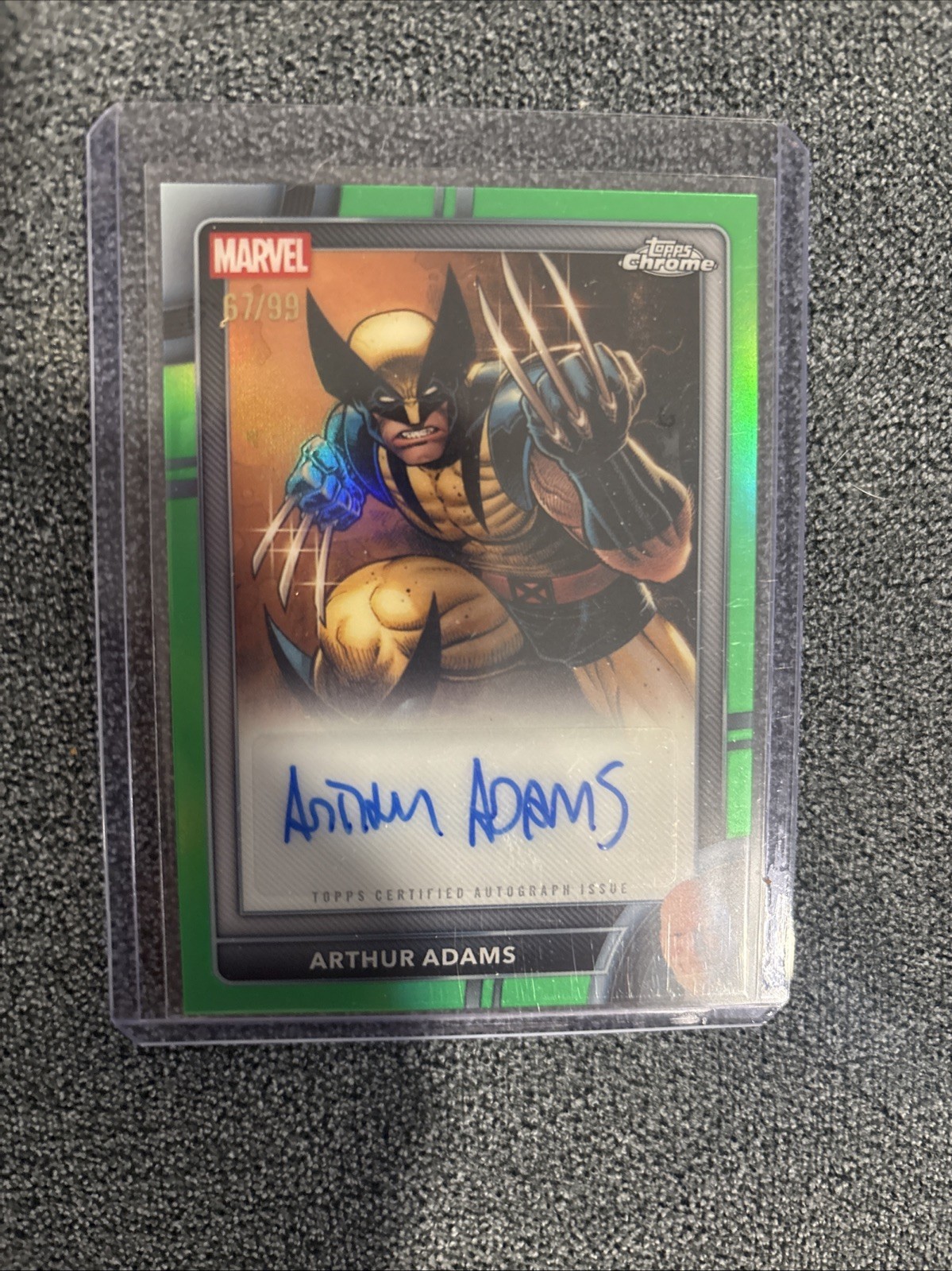 2026 Topps Chrome Marvel Artist Autograph Arthur Adams Wolverine Green /99