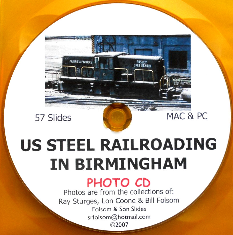 Photo CD 57 Slides Railroad Locomotives in Birmingham, Alabama of U S STEEL