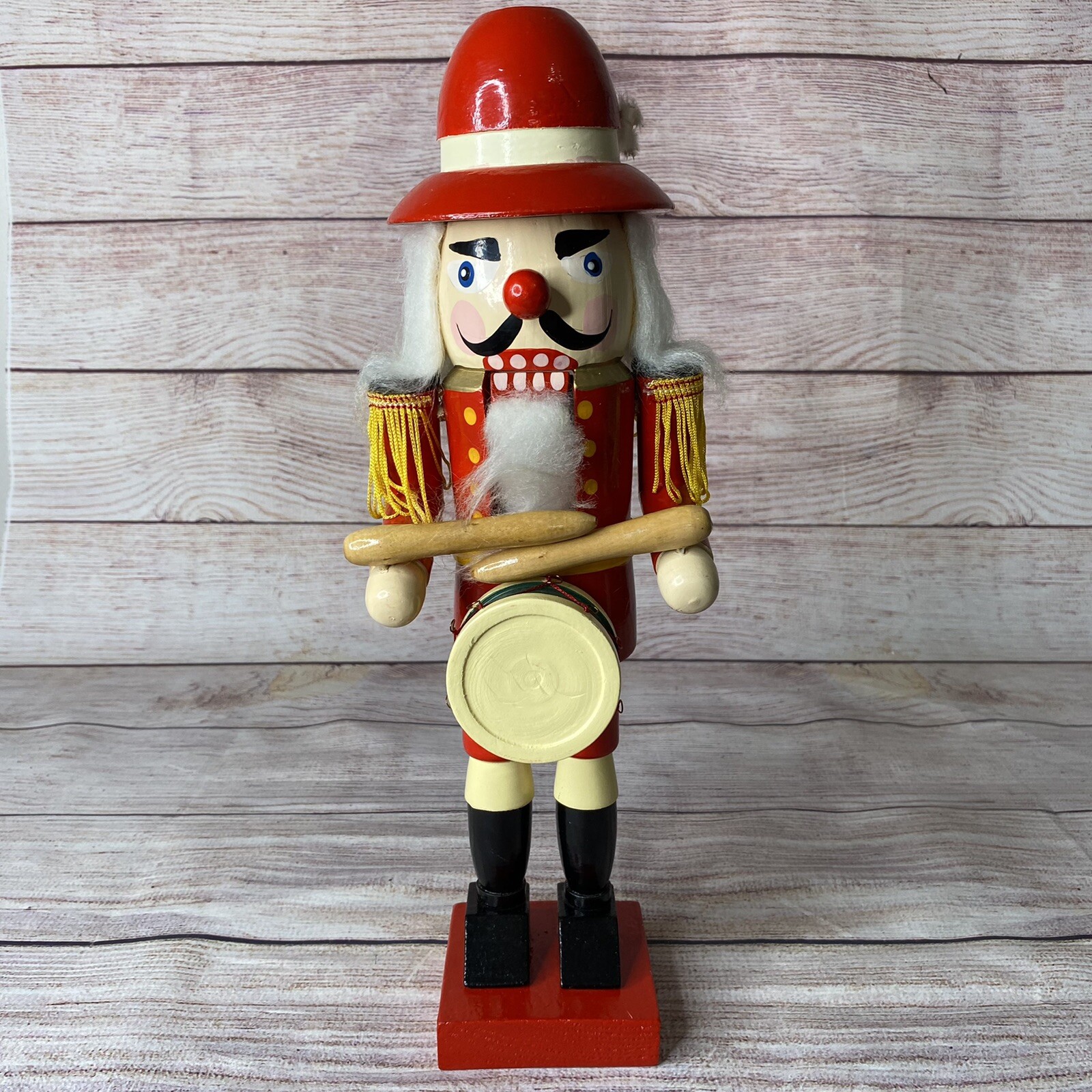 Nutcracker Drummer Soldier 14″ Tall Wood Christmas Decor