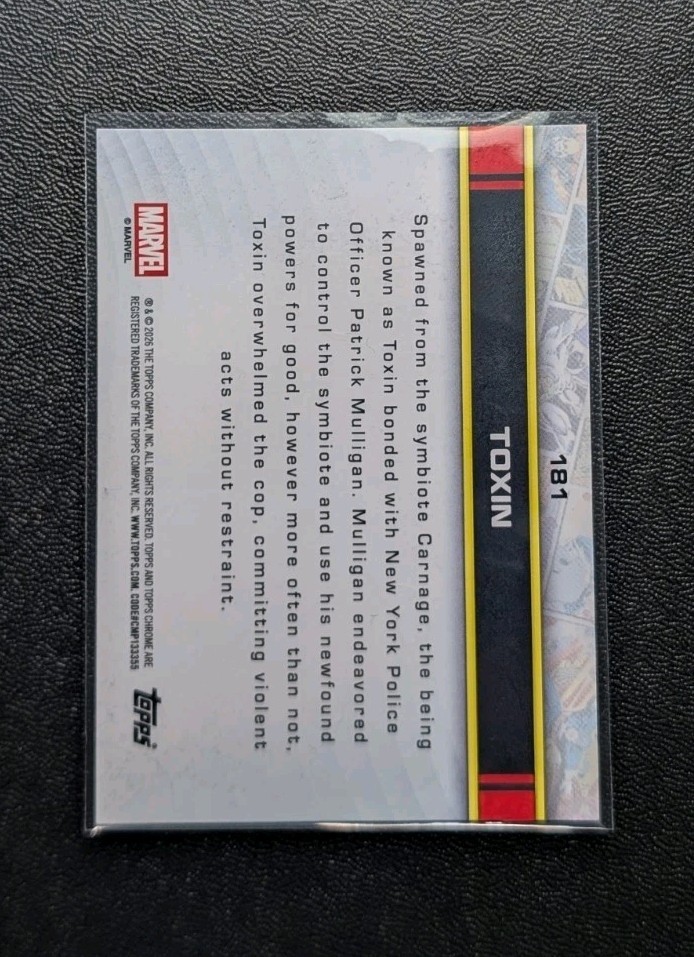 2026 Topps Chrome Marvel Red Refractor /5 #181 Toxin (5/5)