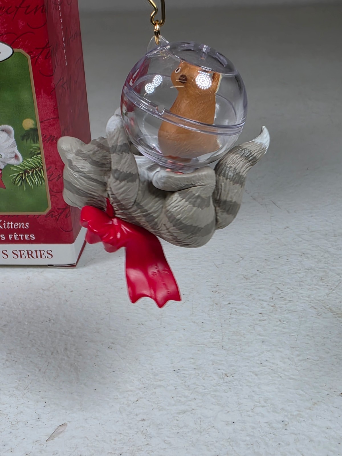 2001 Hallmark Mischievous Kittens Ornament Hamster Ball 3rd in Collector Series