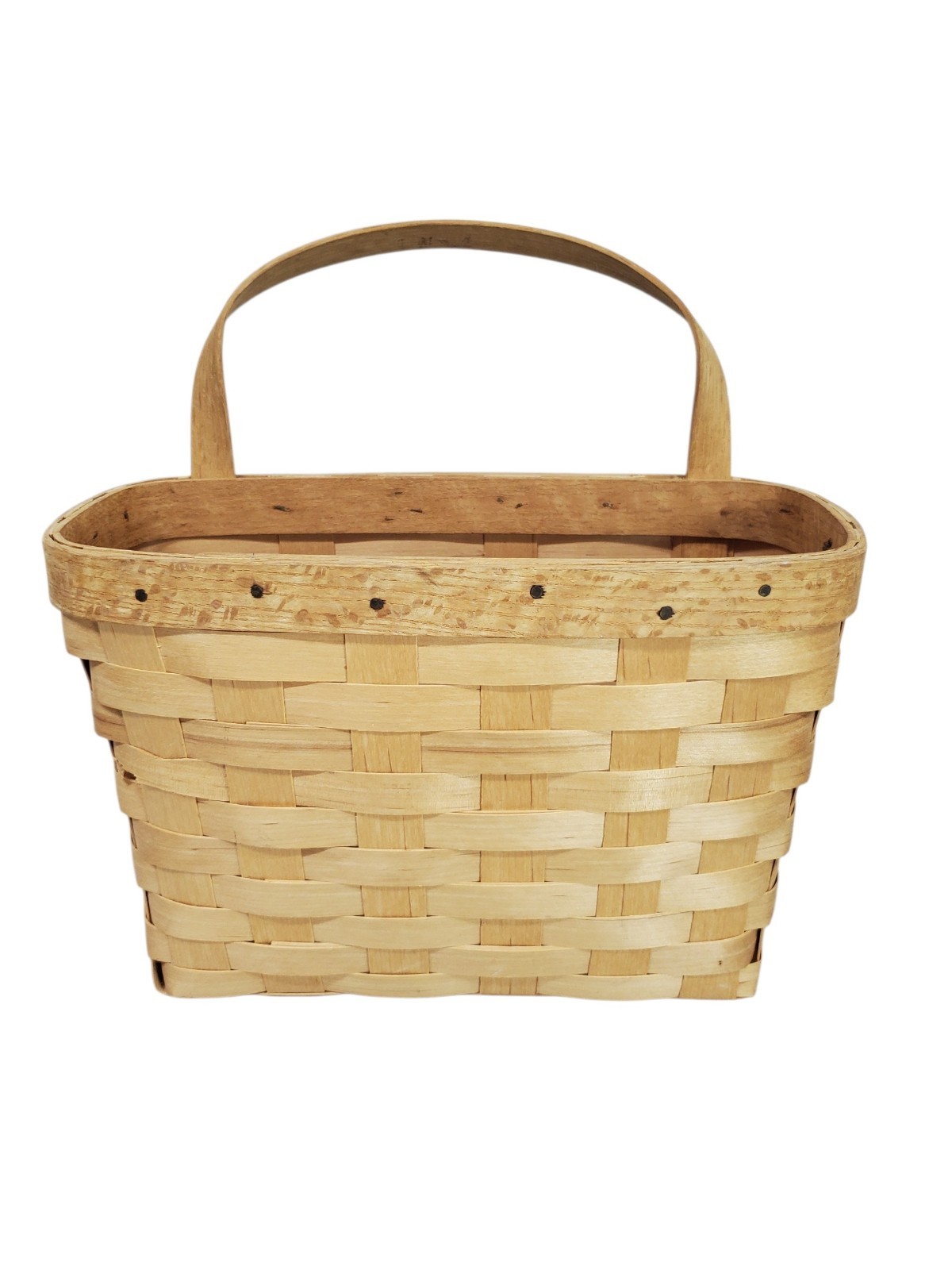Vintage West Rindge Wood Handle Mail Basket New Hampshire Cottagecore Farmhouse