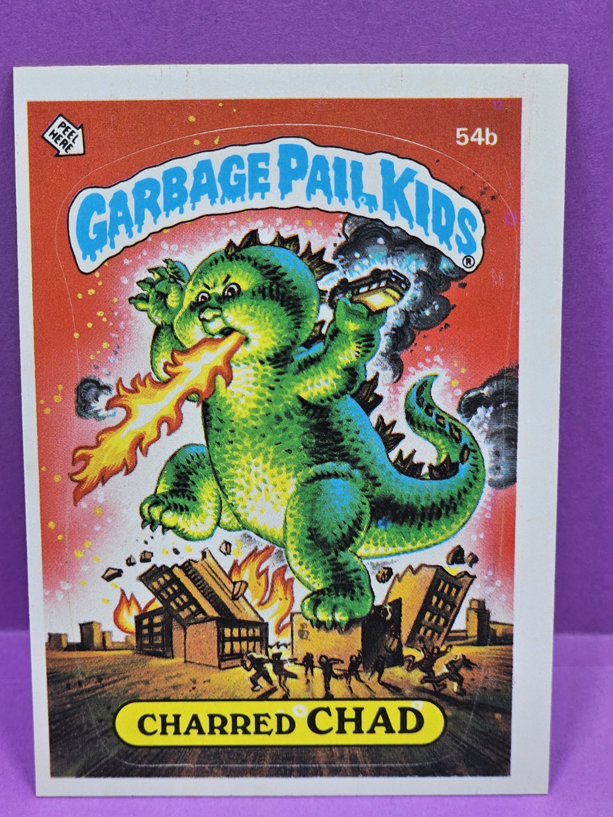 1985 Topps Garbage Pail Kids 2nd Series Charred Chad 54b Gloss