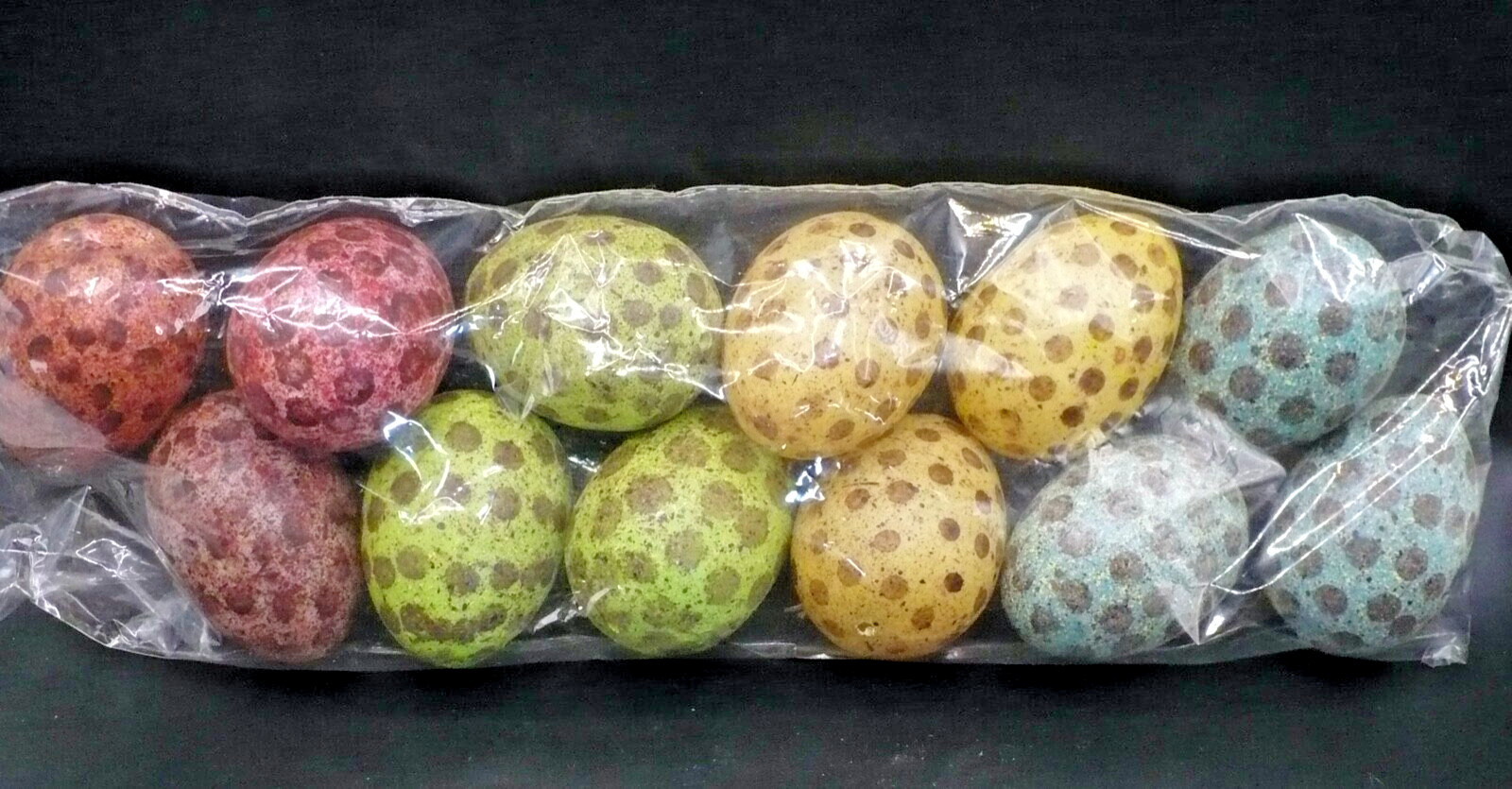 New In Package of Speckled Eggs 4 Colors Light Weight Red Green Yellow Blue