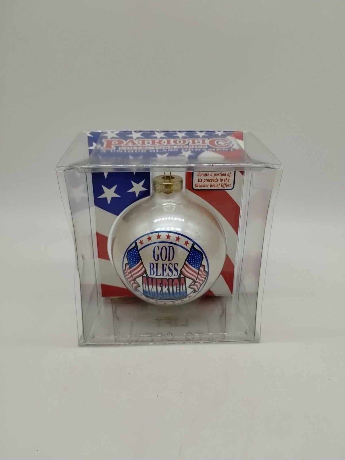 God Bless America Patriotic Christmas Ornament Topperscot Made In USA