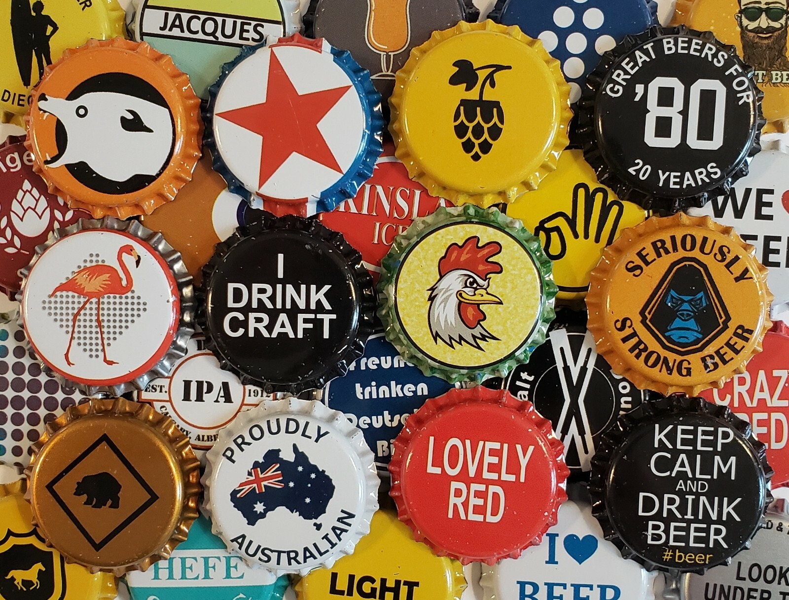 1,000 Vintage Beer Bottle Crown Caps (((700+ Designs!))) Uncrimped, Never Used
