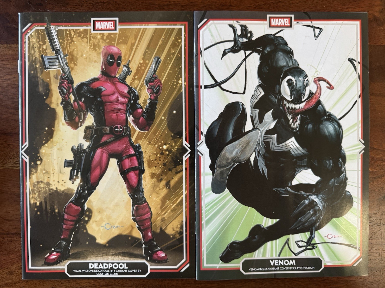 All New Venom #253 & Wade Wilson Deadpool #1 Clayton Crain Variants Marvel 2026