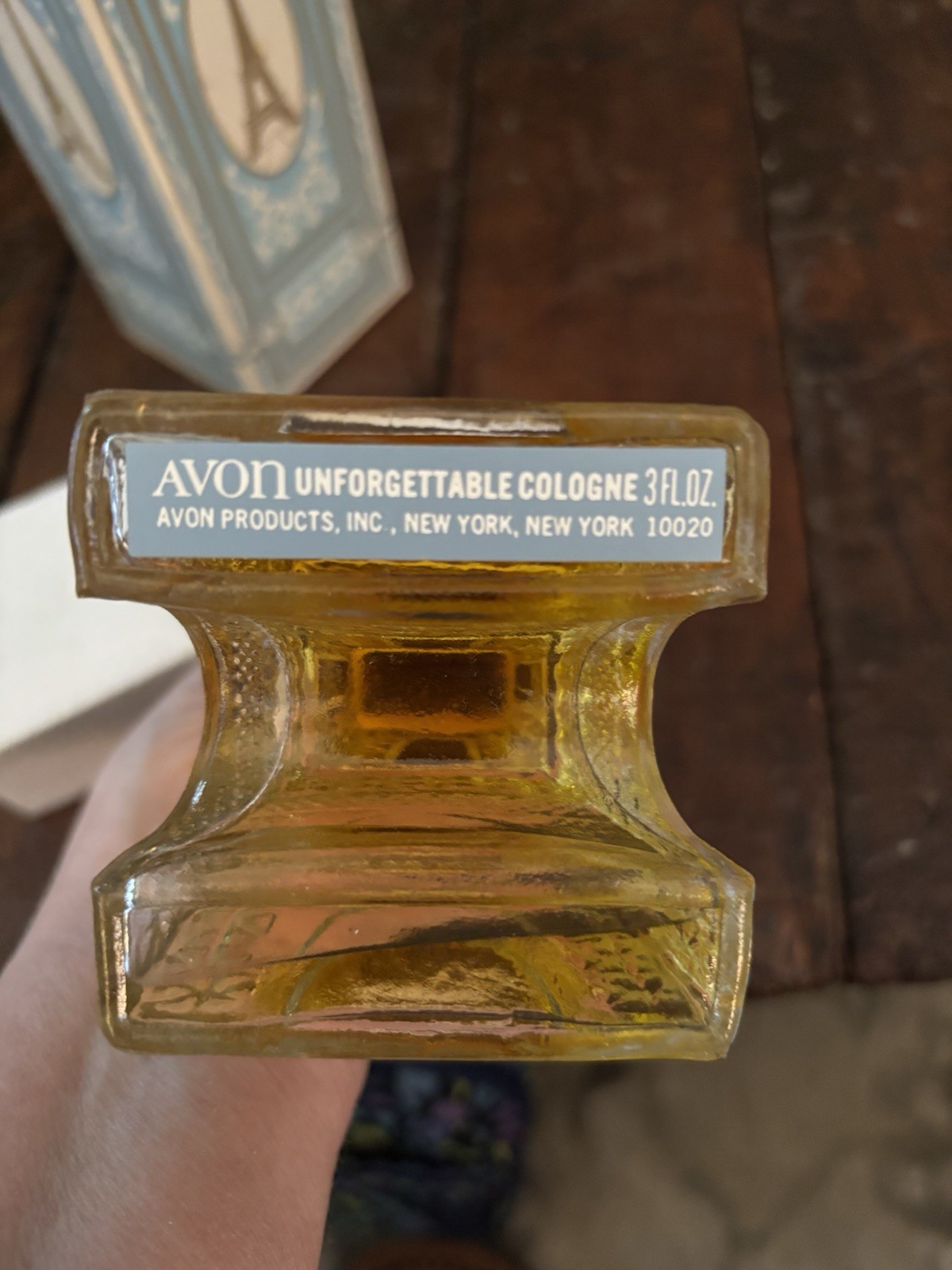 Avon Eiffel Tower Decanter Unforgettable Cologne New In Box 3fl Oz Vtg 1970s