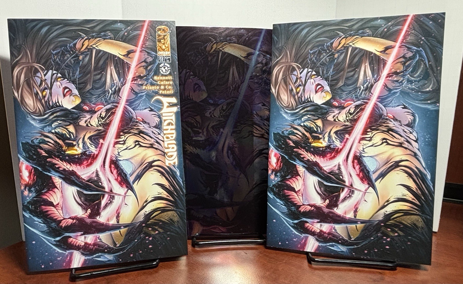 Witchblade #22 Drax Gal Trade Dress, Virgin, & Virgin Foil Set LTD 500 NM