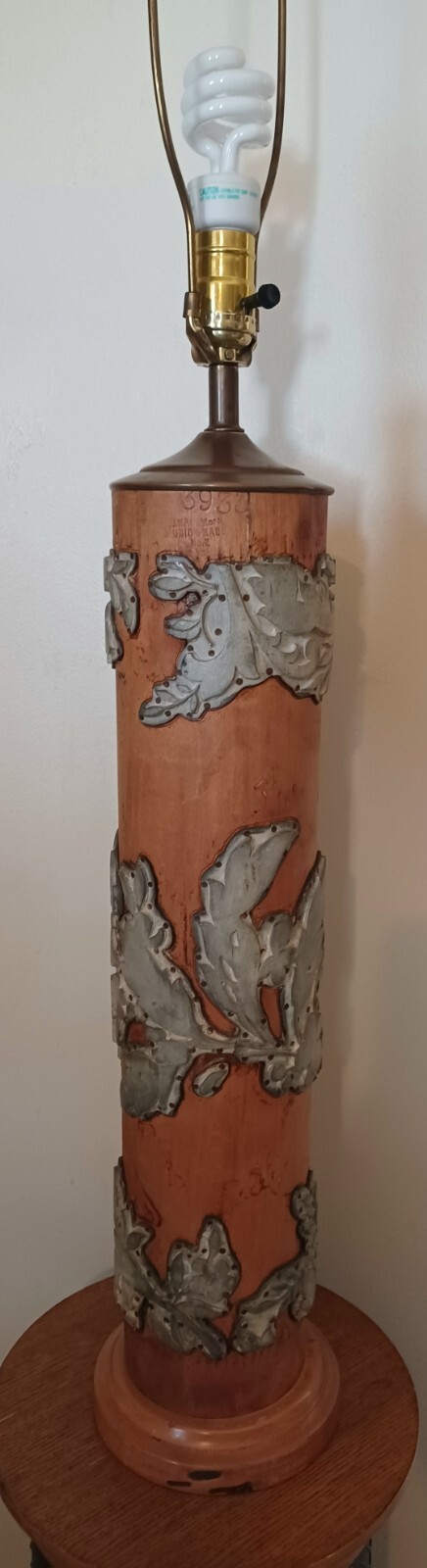 LARGE MCM Wooden Wallpaper Roller Lamp Wall Paper Print #2 USA Union Made UWPC