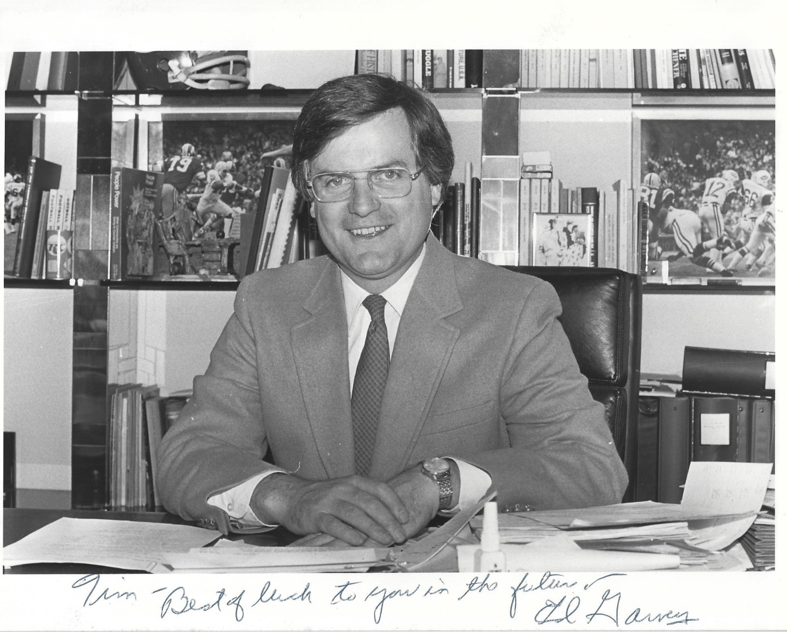 Ed Garvey Autographed Signed 8×10 Photo – NFL Exec Director Players Union w/COA