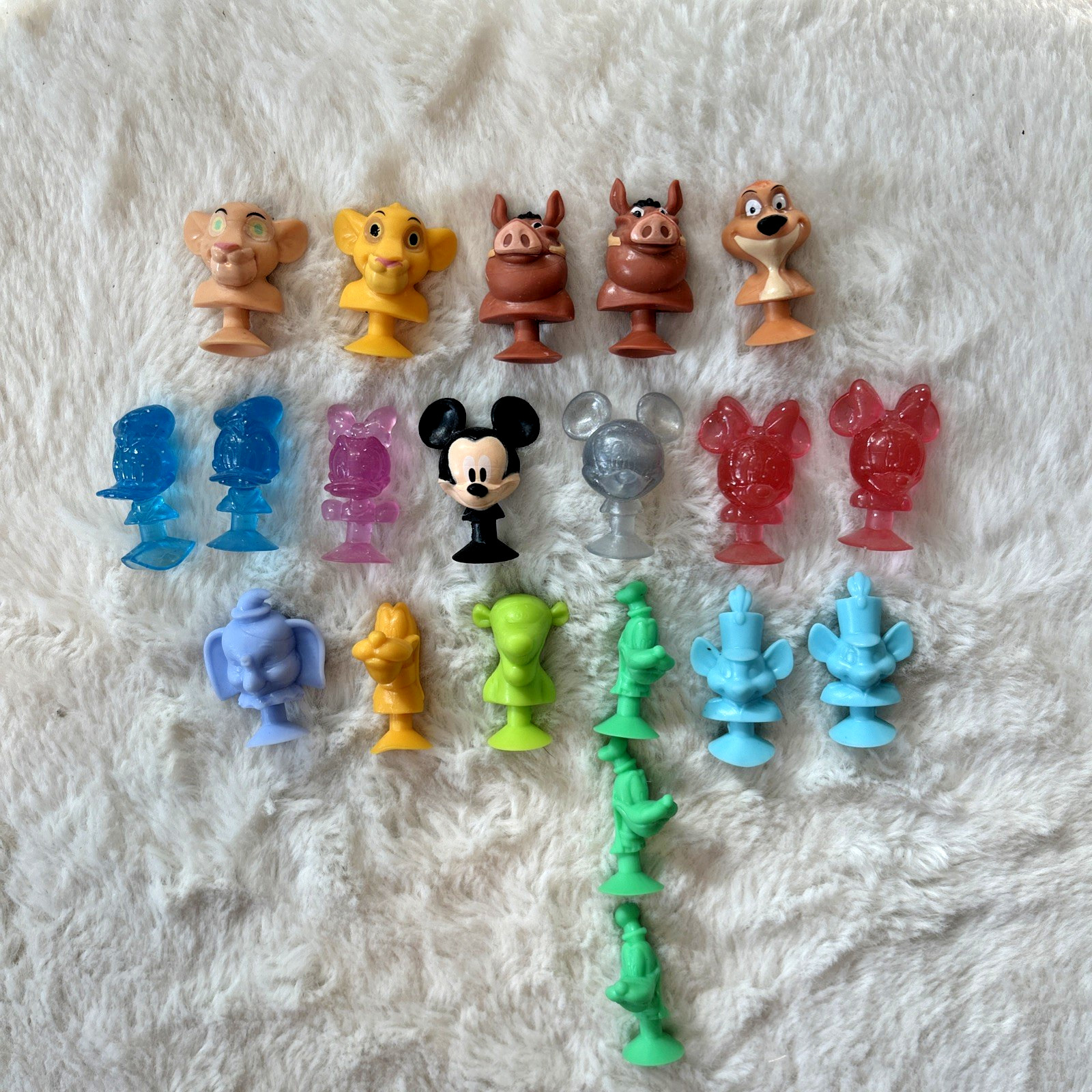 Lot of 20 Micro Mini Suction Cup Rubber Heads – All Disney Characters