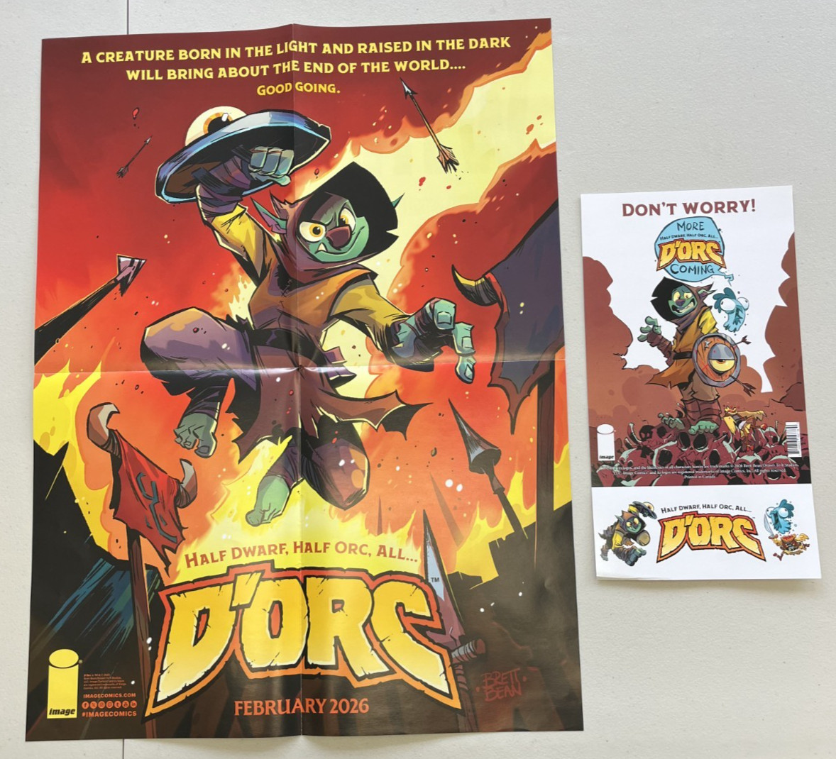D’orc / White Sky – Image Double-Sided Promo Poster – Brett Bean w/ Shelf Talker