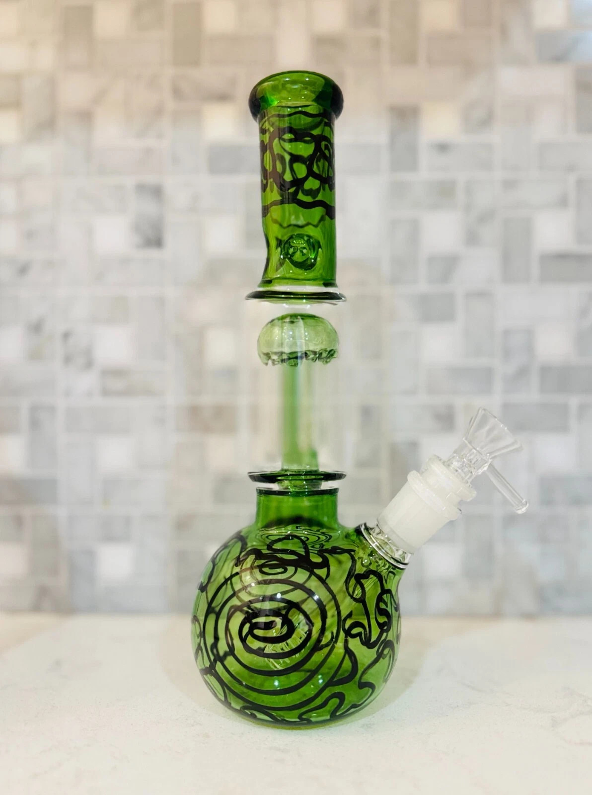 10″ Premium Thick Heavy Glass Beaker Bong Imitation Ceramics Water Bong