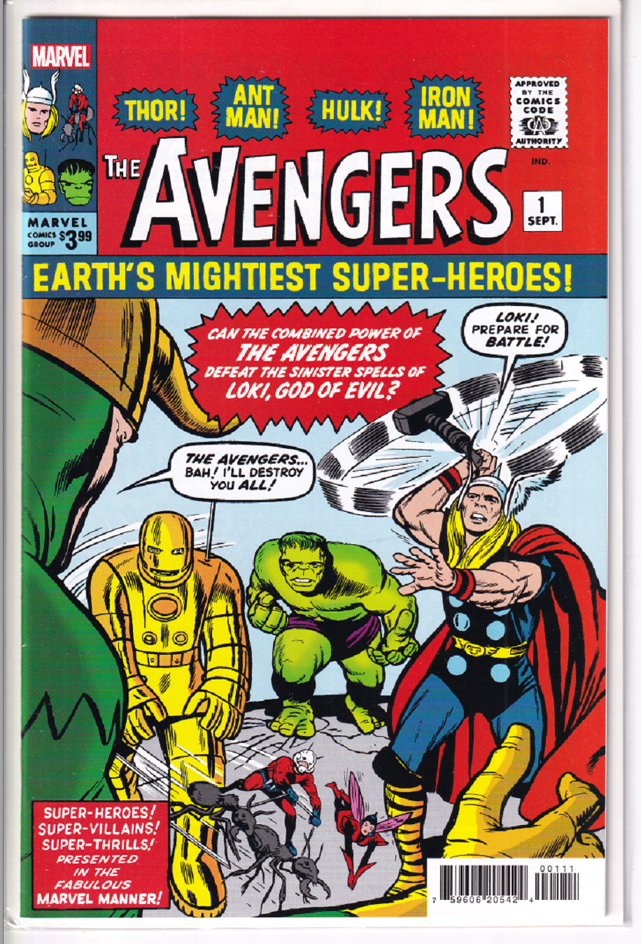 AVENGERS #1 Facsimile Edition 1st Avengers Reprint 2023 NM-