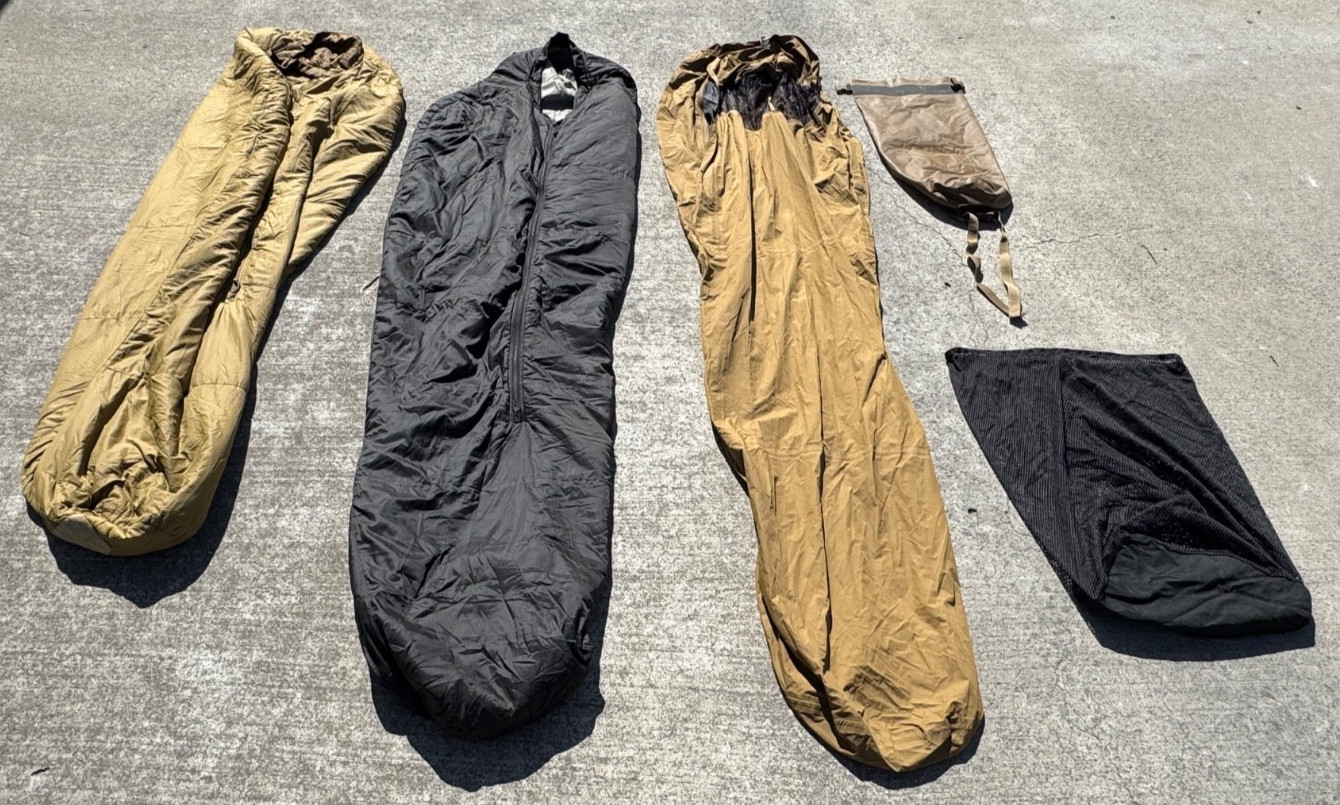 USMC 5-Piece 3 Season & Extreme Cold Sleep System Sleeping Bag w/ Bivy & Sacks