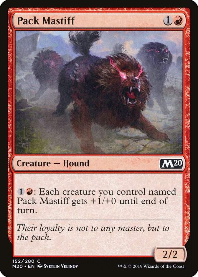 Pack Mastiff #152 | MTG | M20 | REGULAR | Lightly Playｅd