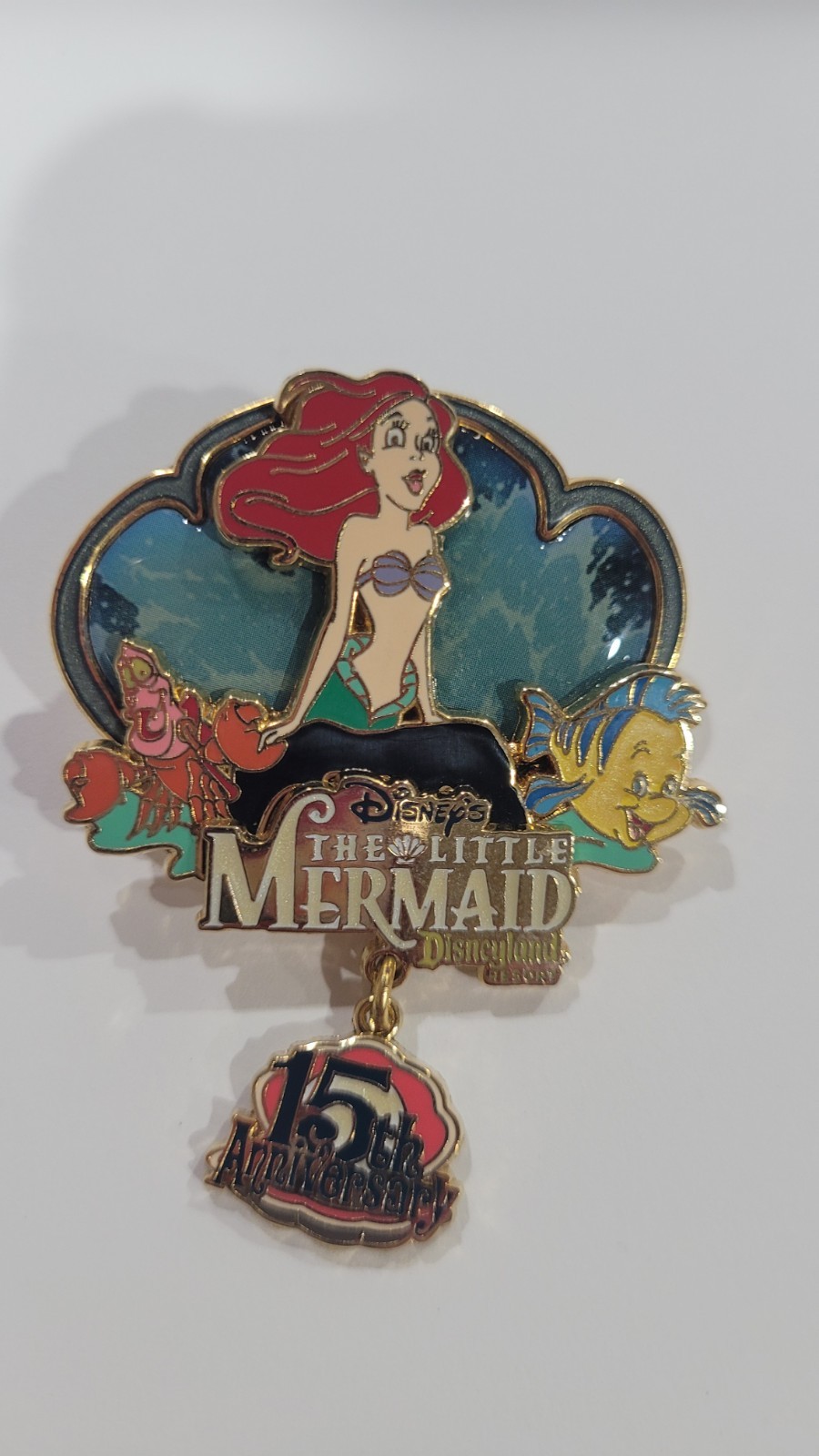 Ariel Flounder Sebastian The Little Mermaid 15th Anniversary Disney Pin LE 1500