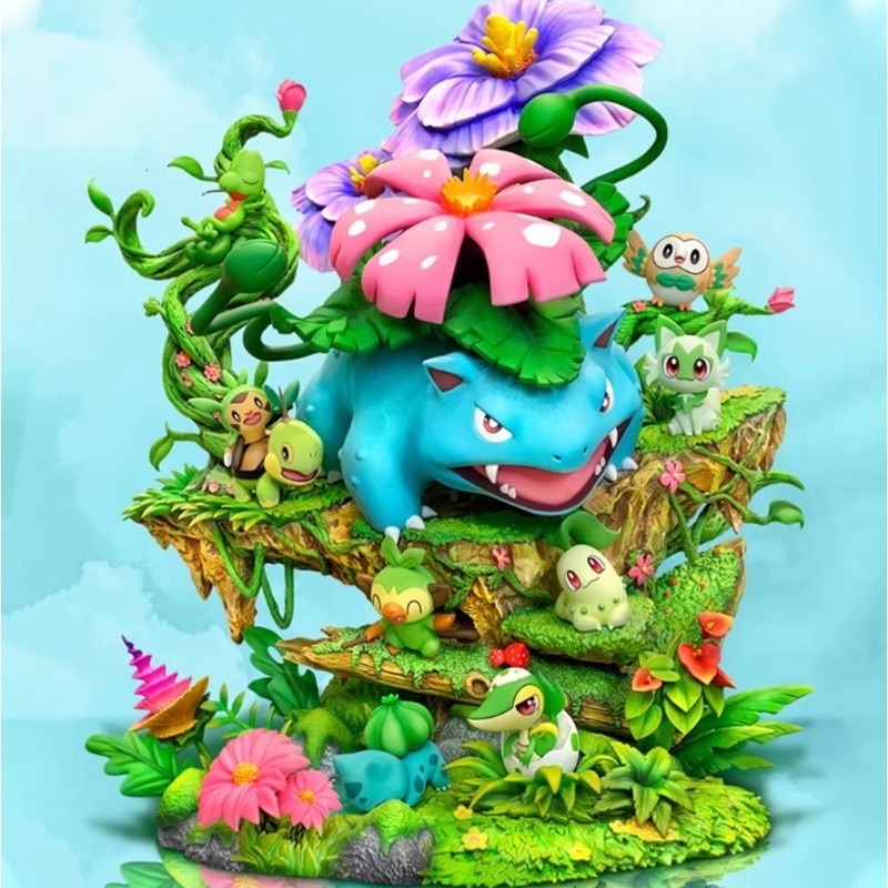 Blastoise Venusaur Animation Figure Ornament Gift Purple PVC in Stock New 1PC