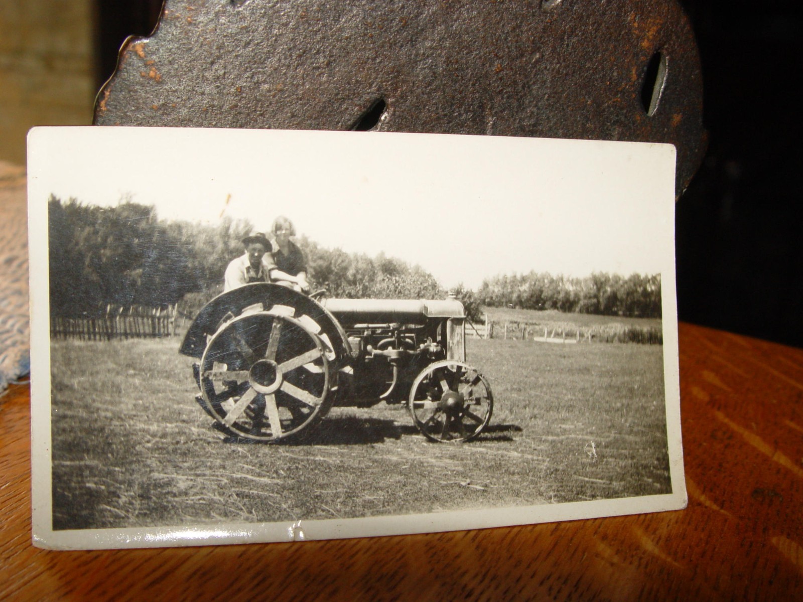 1910s-20s Fordson Model F Tractor Steel Wheels Photograph Farm Machinery – Orig.