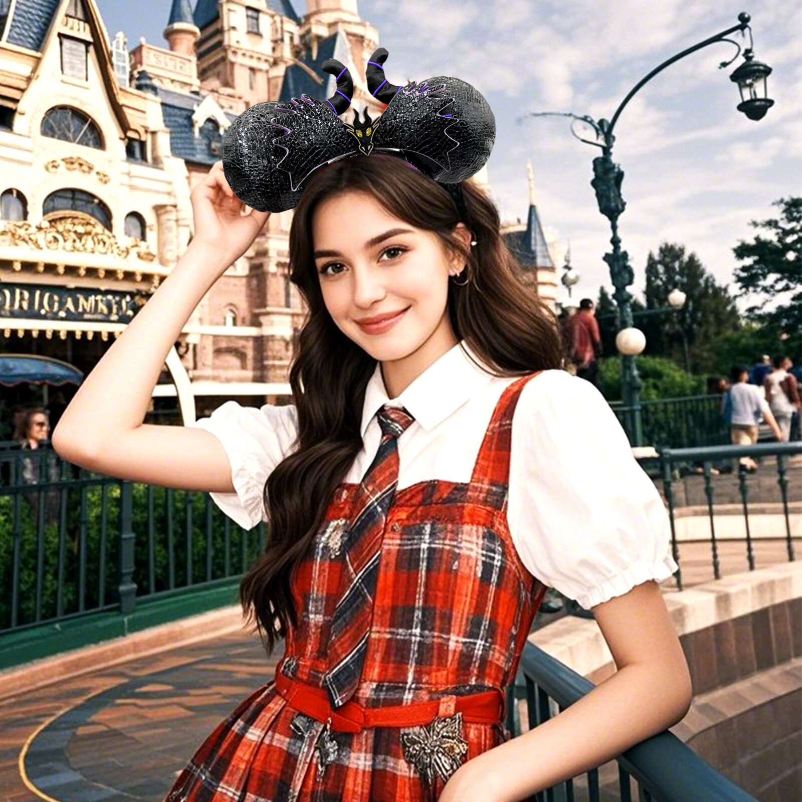 Disney- Parks D23 Maleficent Ears Headband Sleeping Beauty Fan Event OS