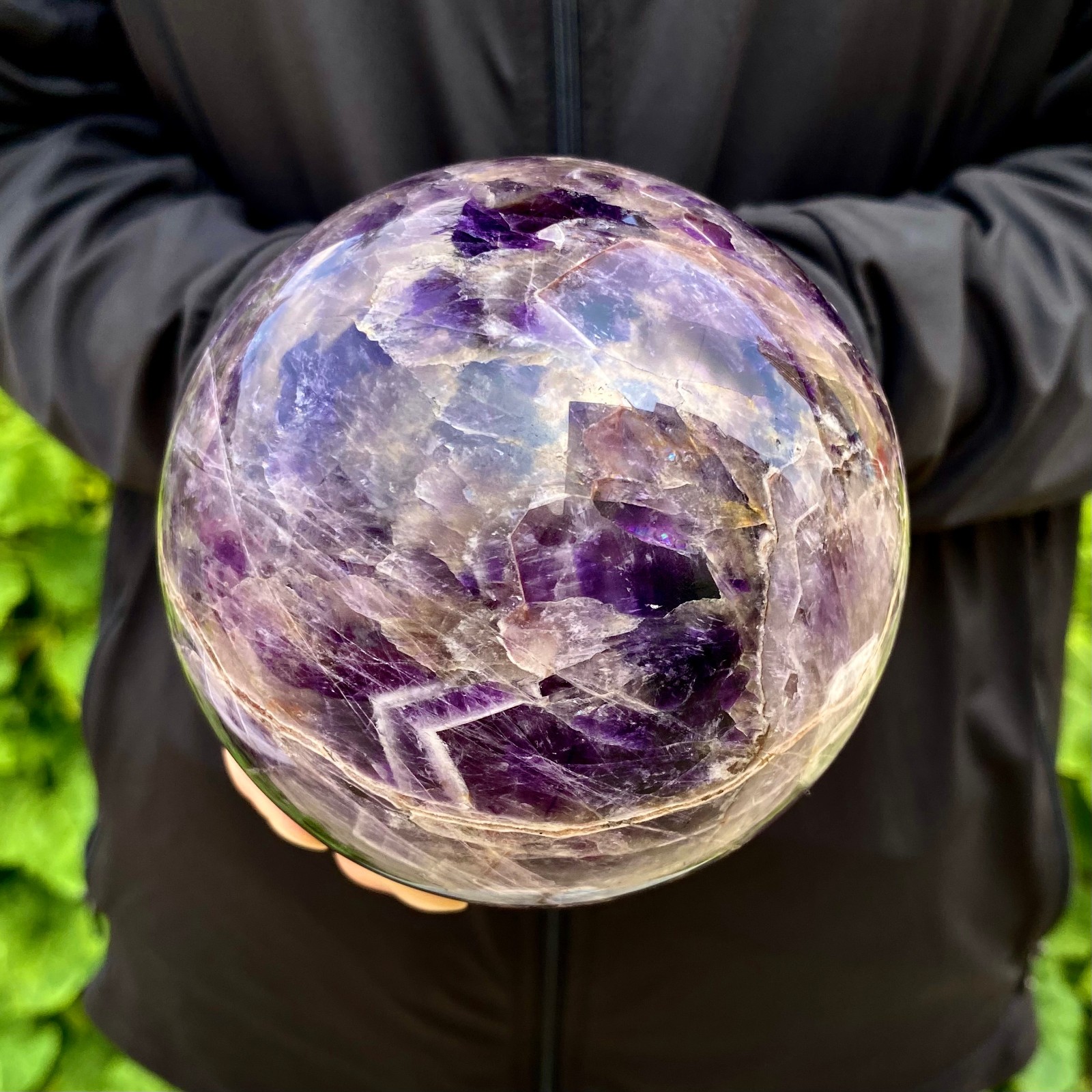 2.99LB Natural dreamy amethyst Quartz Sphere Quarzt Crystal Ball reiki