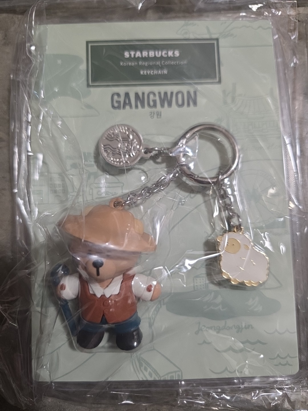 Starbucks Character Bear Charm Keychains South Korea Regional Collection