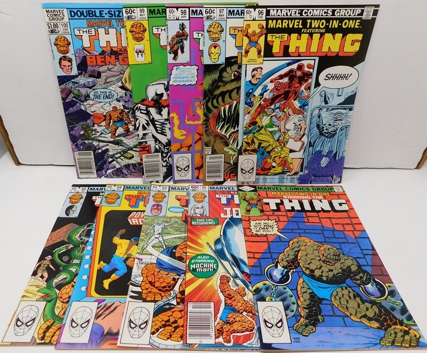MARVEL TWO-IN-ONE 91 92 93 94 95 96 97 98 99 100 COMIC RUN THING HALL 1982 FN/VF