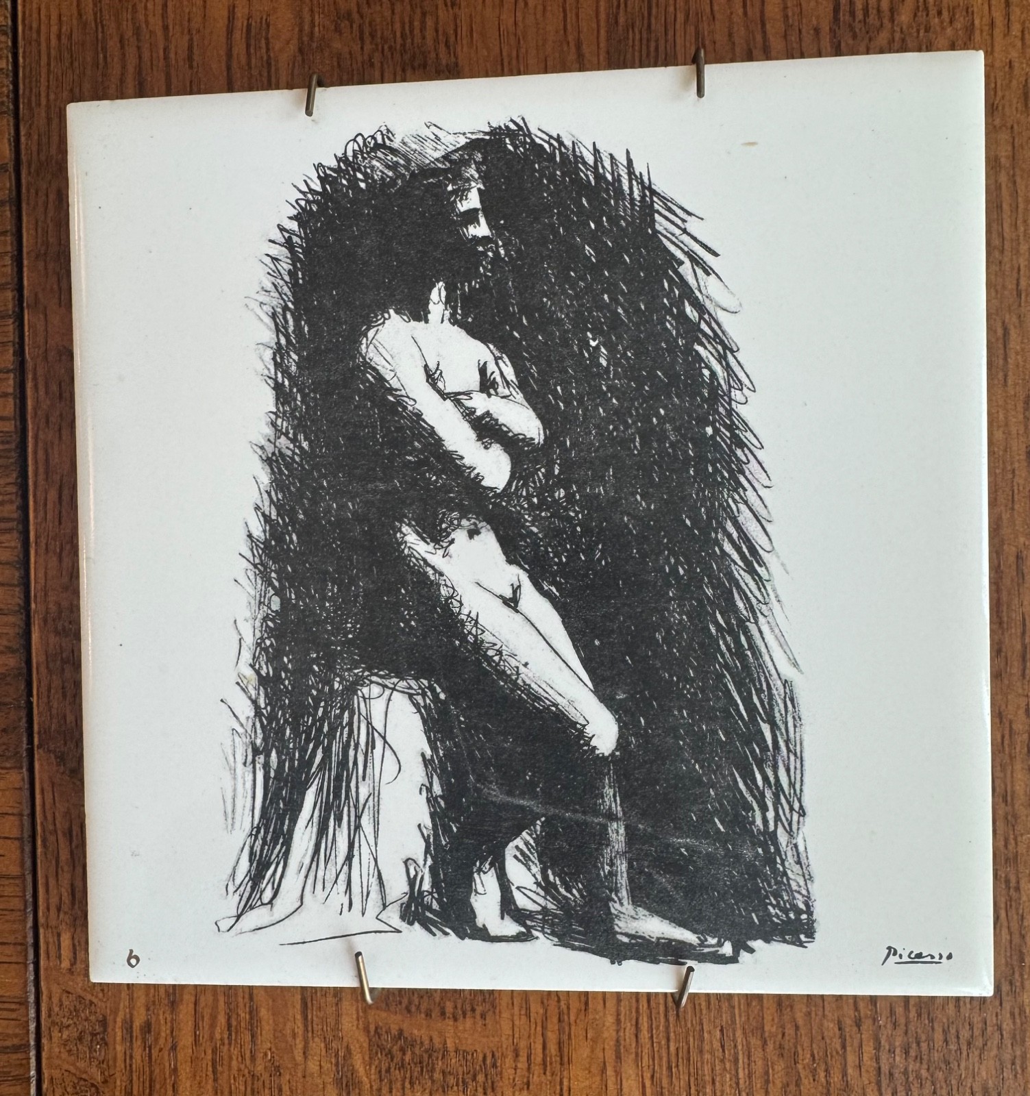 1976 La Femme Estate of Pablo Picasso Paris 6″ Art Tile Set of 4