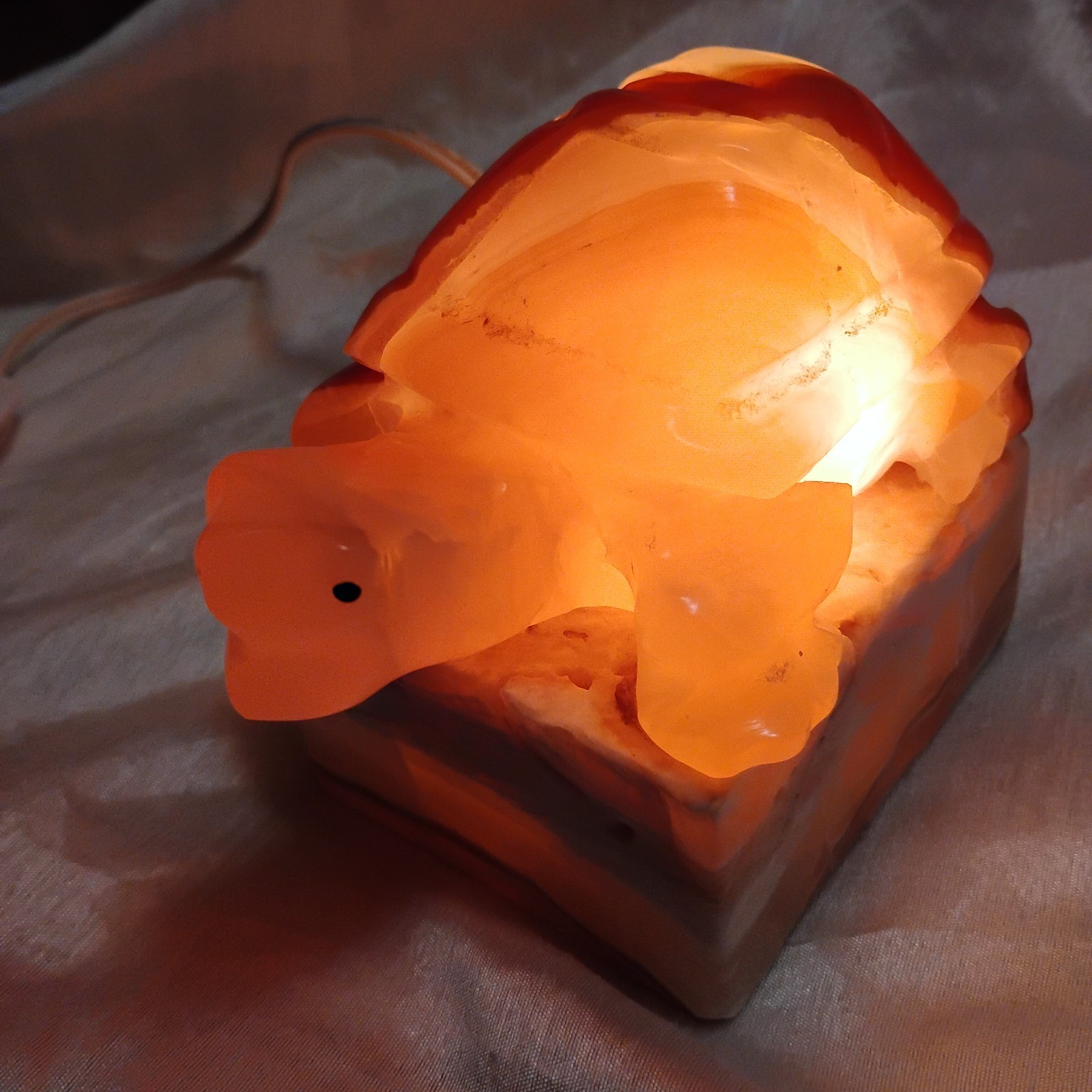 Onyx Turtle Lamp Nightlight Electric Plug In