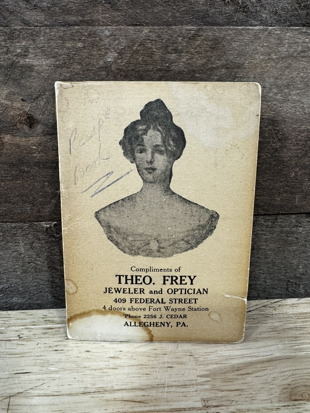 1914 Theo Frey Jeweler And Optician Federal Street Pittsburgh Pennsylvania Book