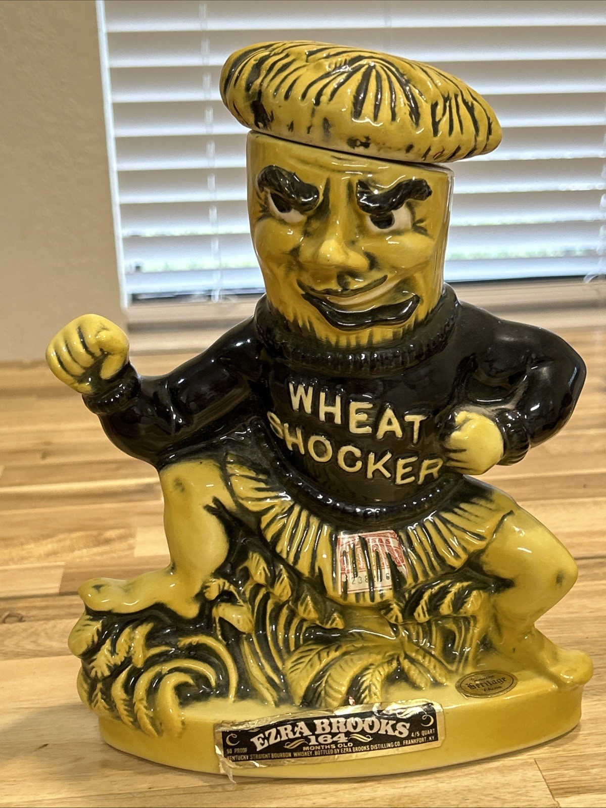 Vtg Wichita State WuShock Shockers WSU Ezra Brooks 1971 Wheat Shocker Decanter