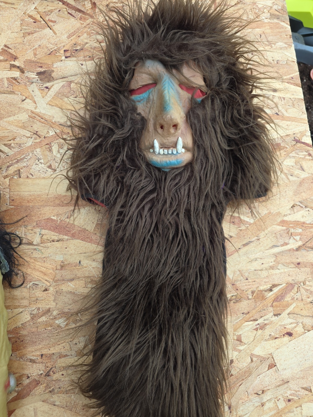Vintage Warewolf Halloween Mask Fur Rubber Unbranded Creepy