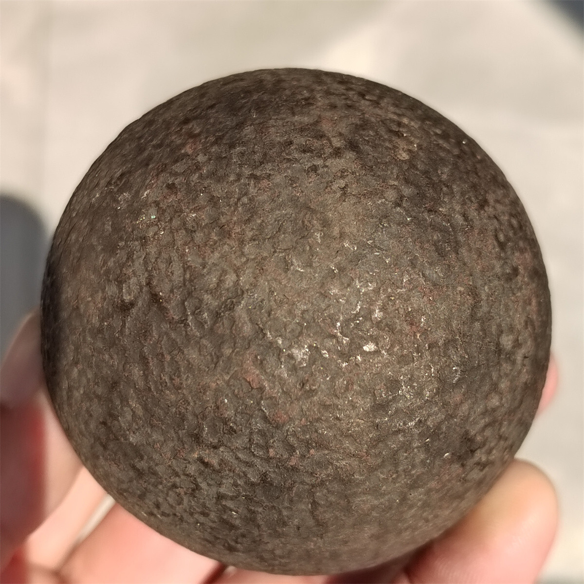 2.68lb Natural Ancient Iron Meteorite Sphere from China V549