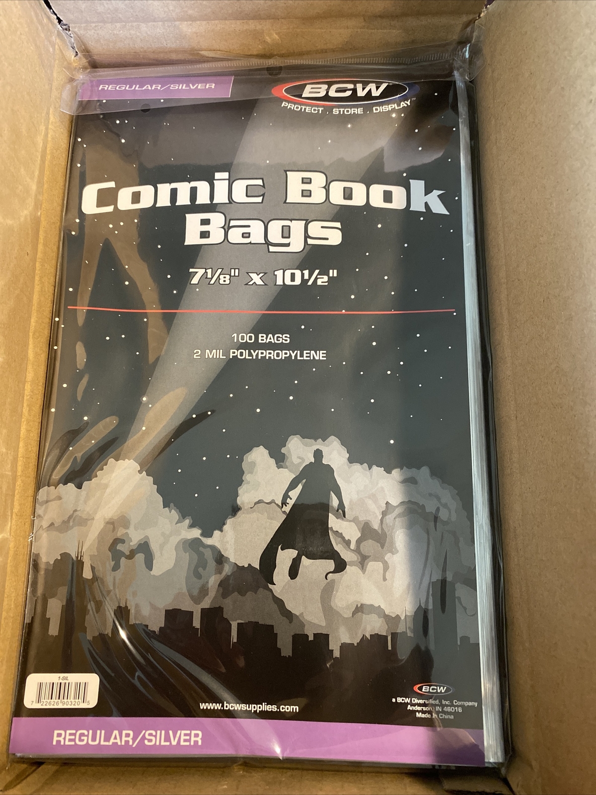 200 BCW Silver Age Comic Book Poly Bags – 7 1/8 X 10 1/2 – 2 mil Archival Safe
