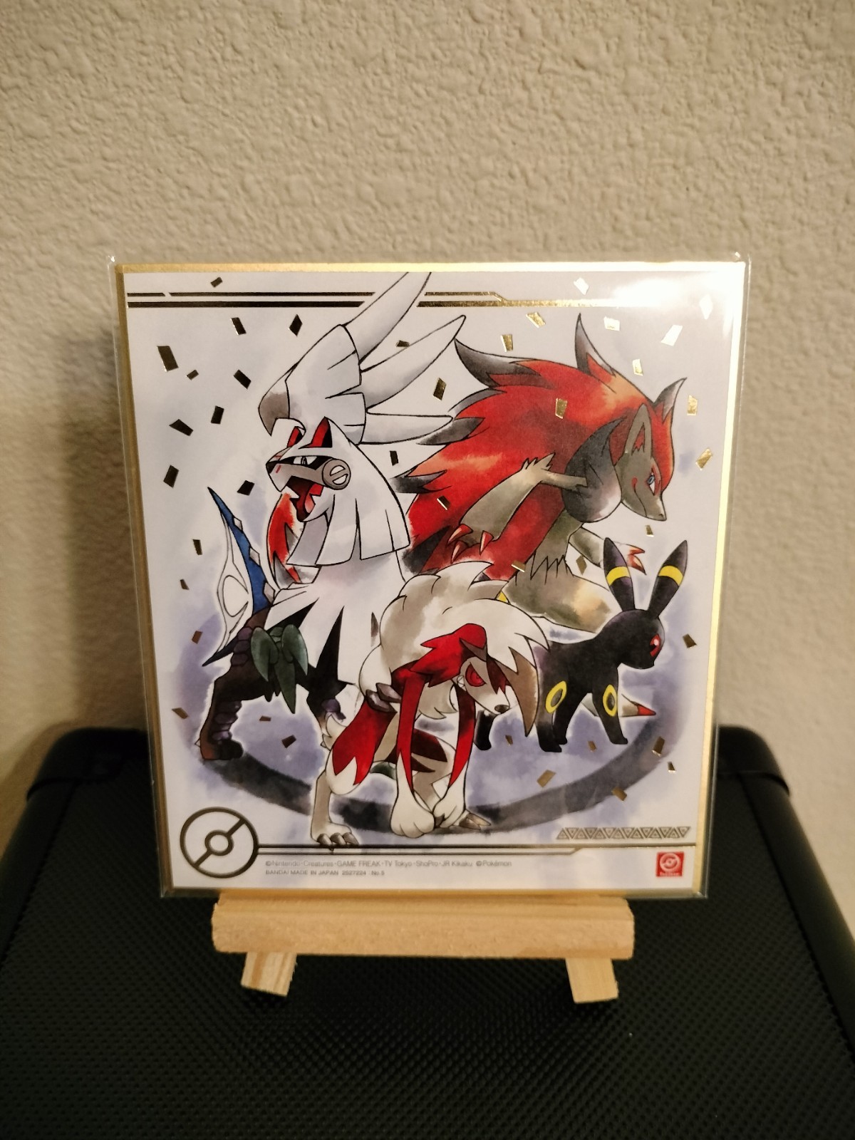 Pokemon Umbreon Zoroark Lycanroc Silvally Shikishi Art Part 4 05 Bandai Goldfoil