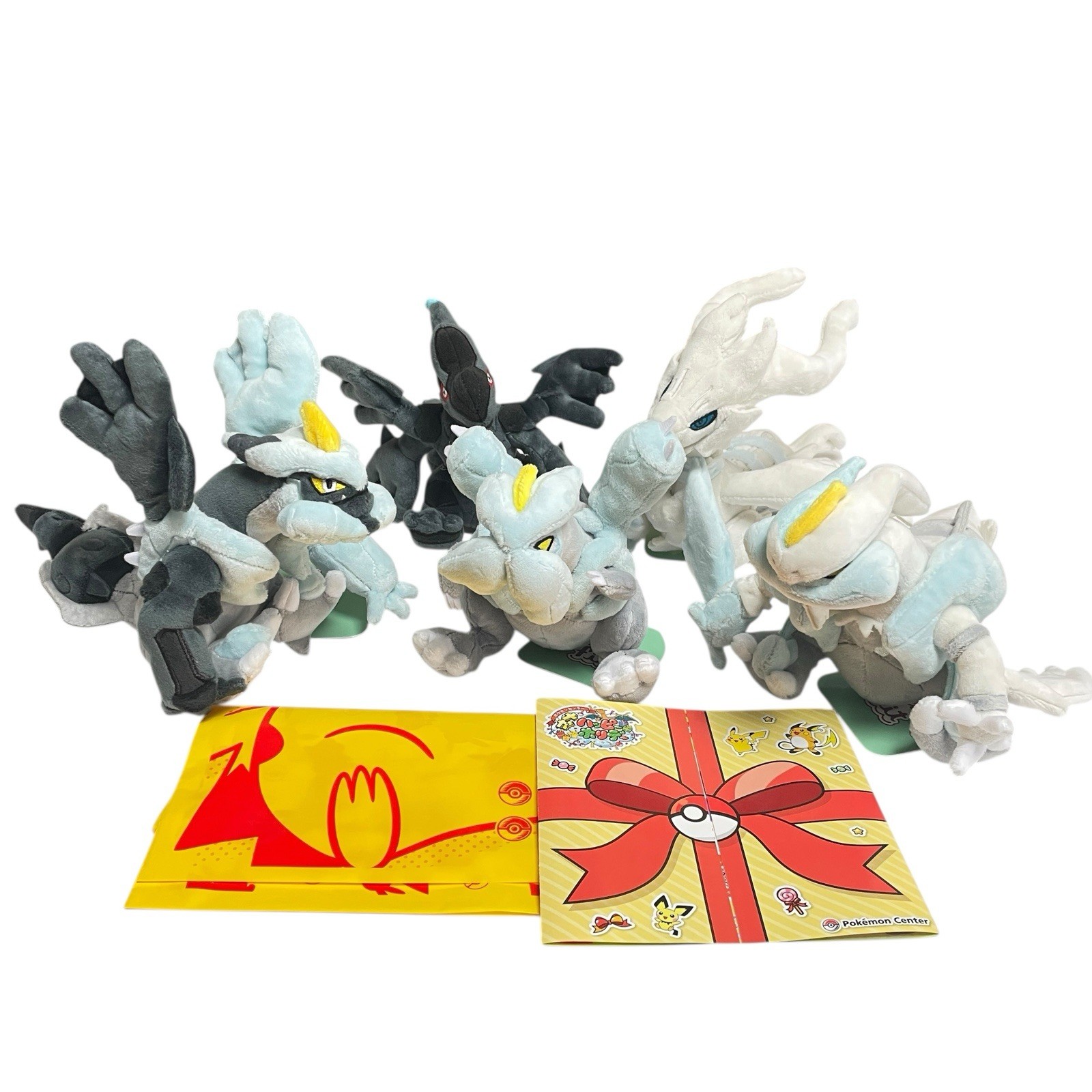 Kyurem Zekrom Reshiram Pokemon fit Plush Sitting Cuties Legendary Dragon Set