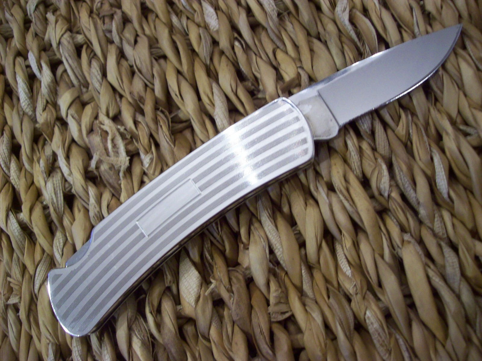 PROTOTYPE SAMPLE BUCK KNIFE 525 SANDSTONE/.925 STERLING/ Never Used 1996/ 1 of 1