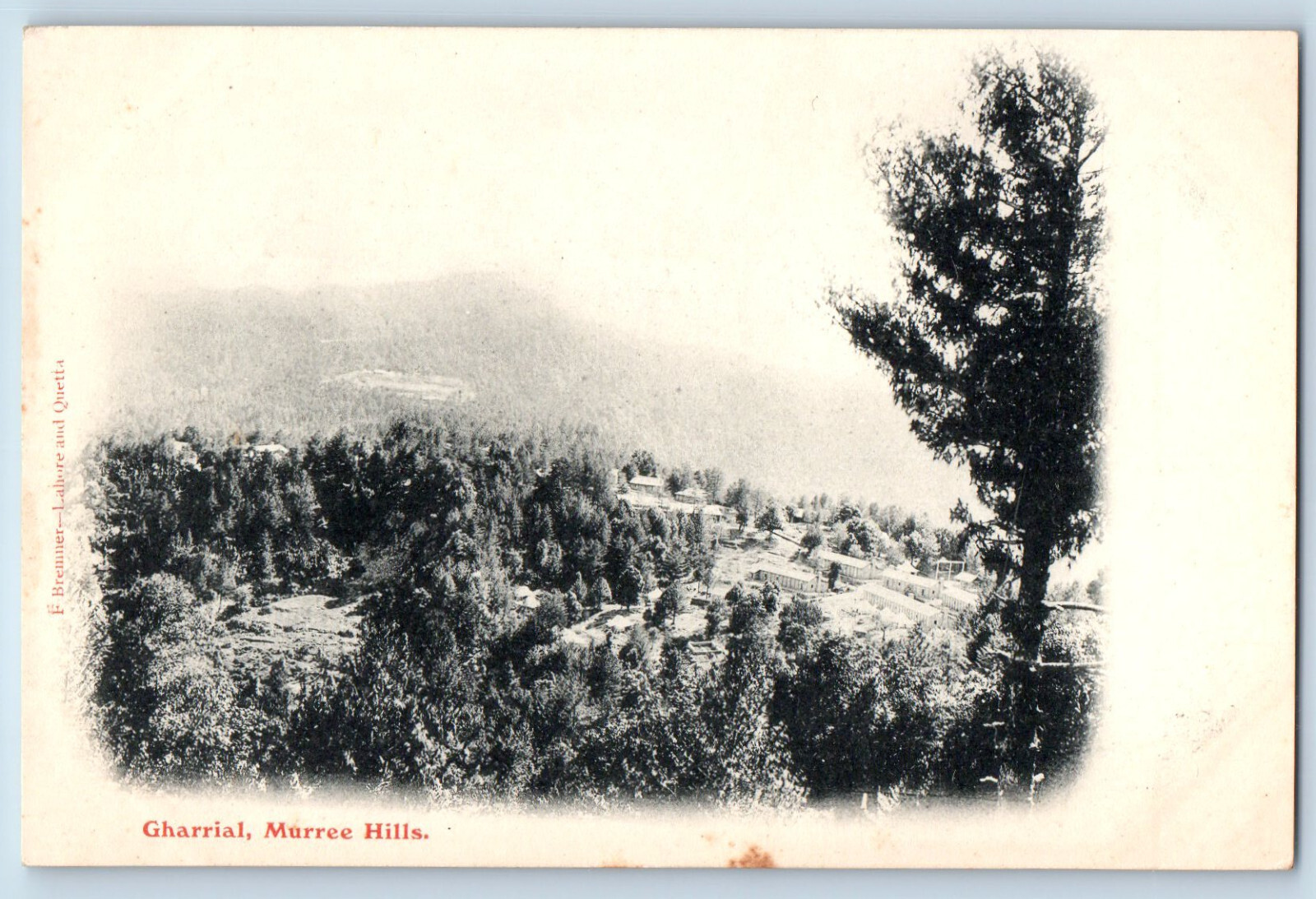 Punjab Pakistan Postcard Gharrial Murree Hills c1905 Antique Unposted